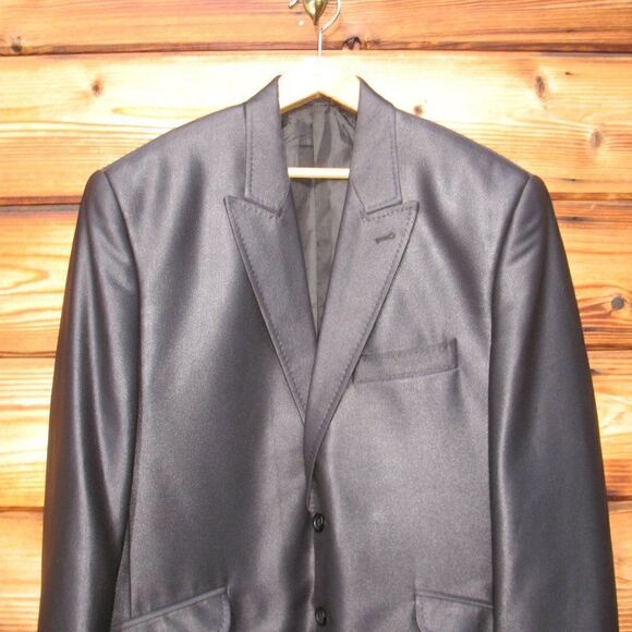 Dior Mens Two-Button Wool Blend Sateen Blazer Jacket Blue - Picture 3 of 15